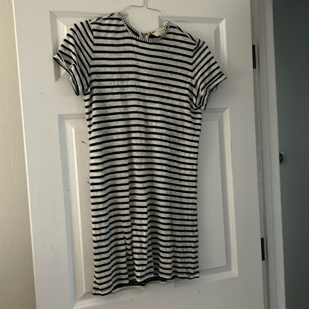 Alice and Olivia striped cotton dress - short sleeve